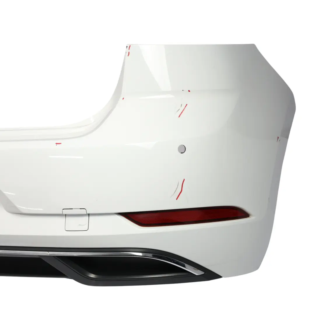 Bumper Rear Trim Panel Cover Pure White - C9A to Volkswagen VW Golf Mk7 with Part number 5G6807417BQ Volkswagen VW Golf Mk7 Bumper Rear Trim Panel Cover Pure White - C9A - SKU 5G6807417BQ-PWH - Part number 5G6807417BQ