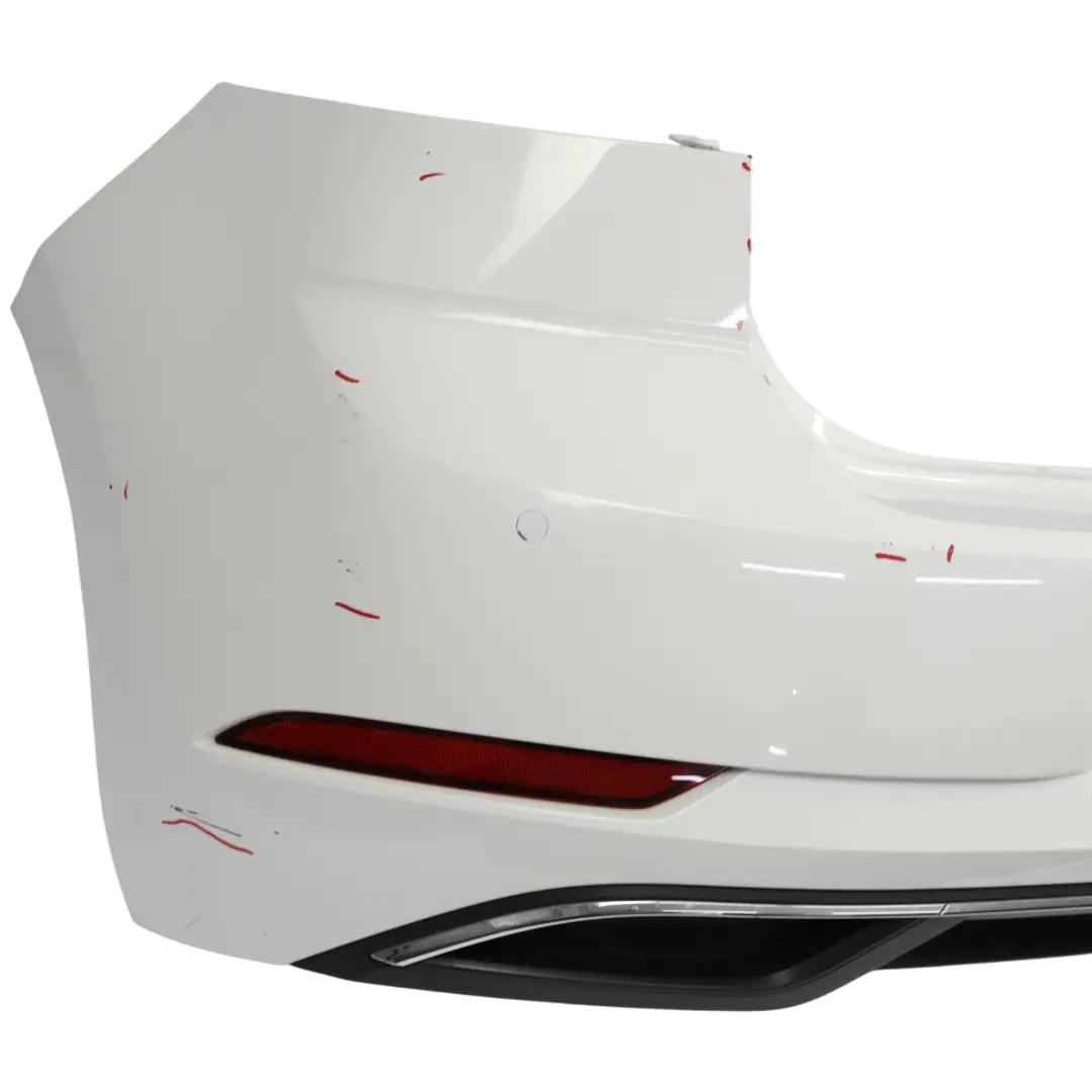Bumper Rear Trim Panel Cover Pure White - C9A to Volkswagen VW Golf Mk7 with Part number 5G6807417BQ Volkswagen VW Golf Mk7 Bumper Rear Trim Panel Cover Pure White - C9A - SKU 5G6807417BQ-PWH - Part number 5G6807417BQ