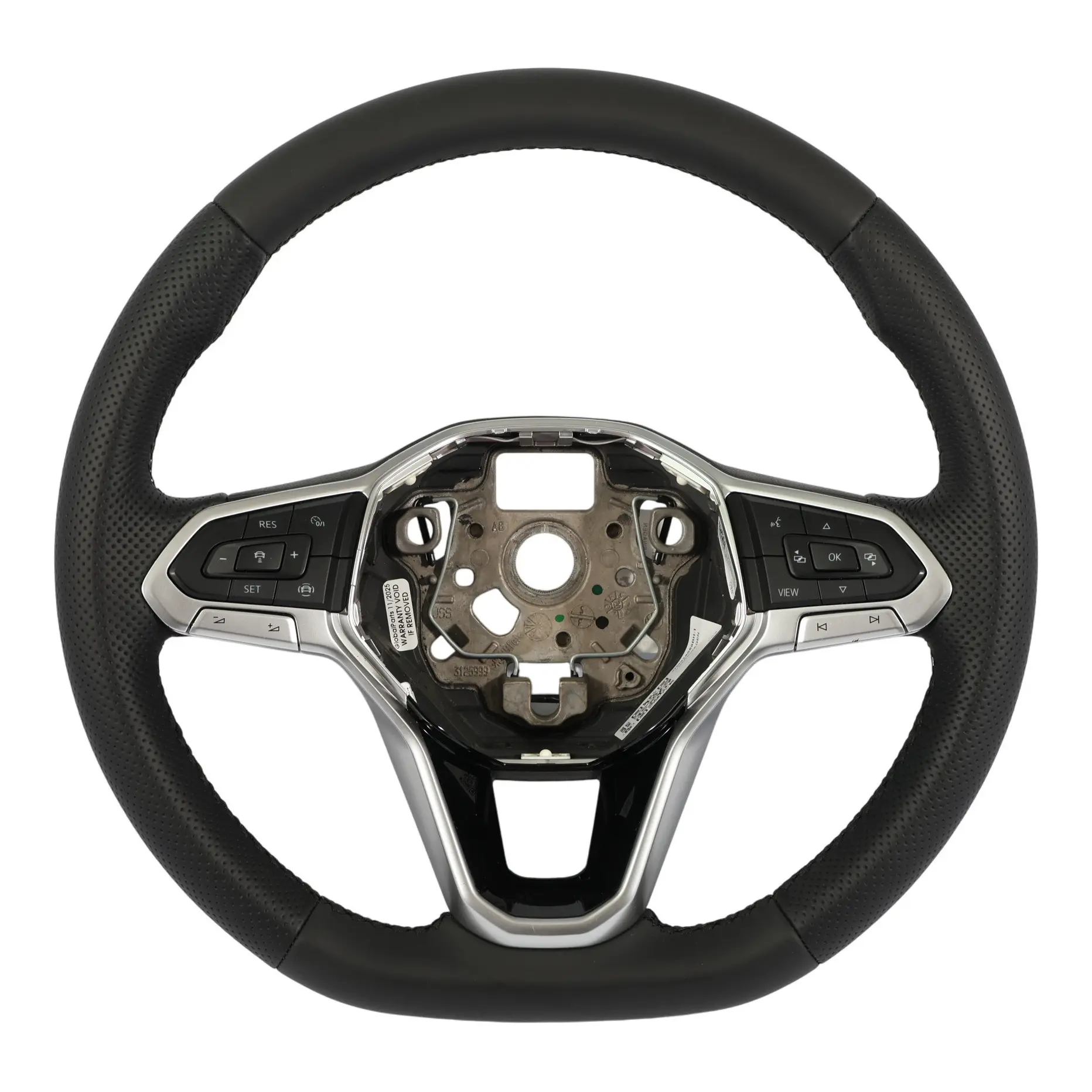 VW Golf Mk8 Tiguan Mk2 Volant NEUF Cuir Noir Fond Plat 5H0419089BH