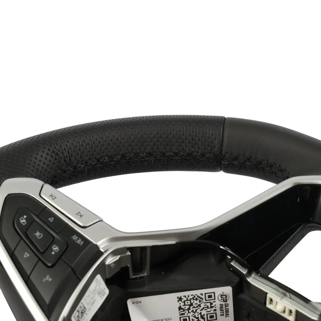 Mk8 Tiguan Mk2 Volante NUEVO Cuero Negro Fondo Plano para VW Golf con número de pieza 5H0419089BH VW Golf Mk8 Tiguan Mk2 Volante NUEVO Cuero Negro Fondo Plano - SKU 5H0419089BH-1 - Número de pieza 5H0419089BH