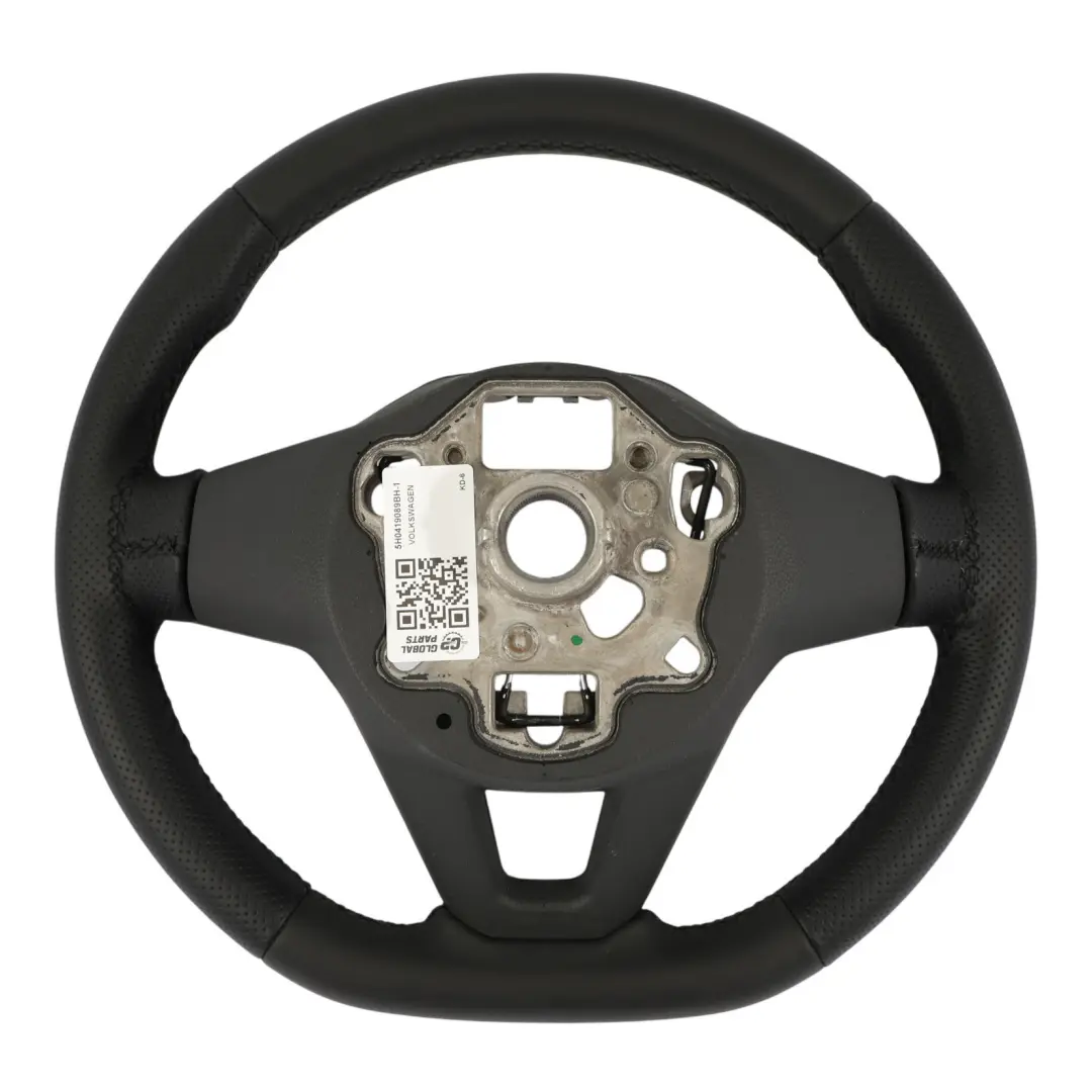 VW Golf Mk8 Tiguan Mk2 Steering Wheel NEW Black Leather Flat Bottom - SKU 5H0419089BH-1 - Part number 5H0419089BH