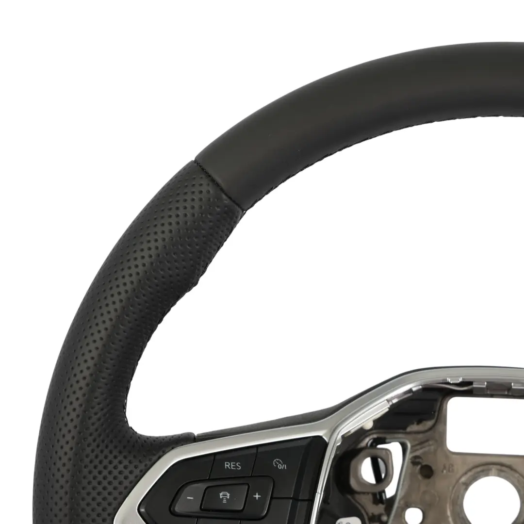 VW Golf Mk8 Tiguan Mk2 Lenkrad NEU Schwarz Leder Flachboden - SKU 5H0419089BH-1 - Teilenummer 5H0419089BH