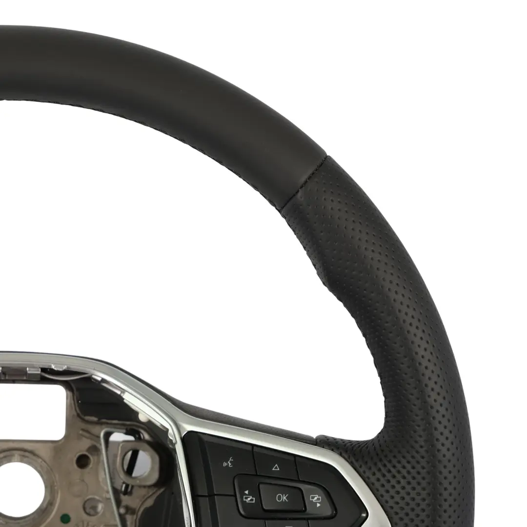 VW Golf Mk8 Tiguan Mk2 Lenkrad NEU Schwarz Leder Flachboden - SKU 5H0419089BH-1 - Teilenummer 5H0419089BH