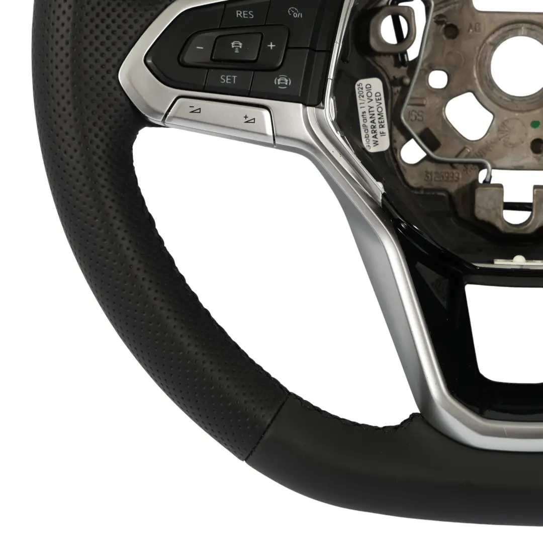 VW Golf Mk8 Tiguan Mk2 Volante NUEVO Cuero Negro Fondo Plano - SKU 5H0419089BH-1 - Número de pieza 5H0419089BH