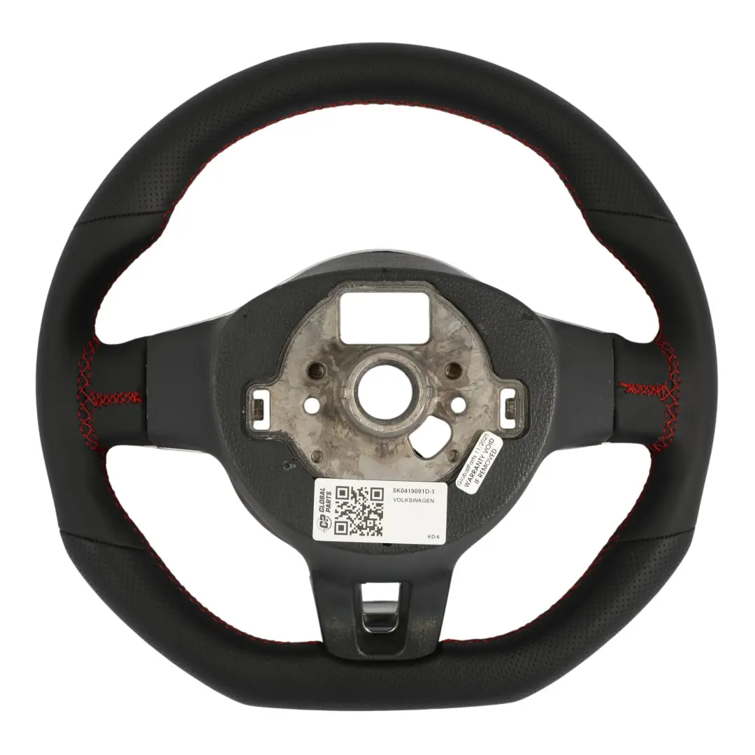 Mk6 GTI Volante NUEVO Cuero Negro Fondo Plano para Volkswagen Golf con número de pieza 5K0419091D Volkswagen Golf Mk6 GTI Volante NUEVO Cuero Negro Fondo Plano - SKU 5K0419091D-1 - Número de pieza 5K0419091D
