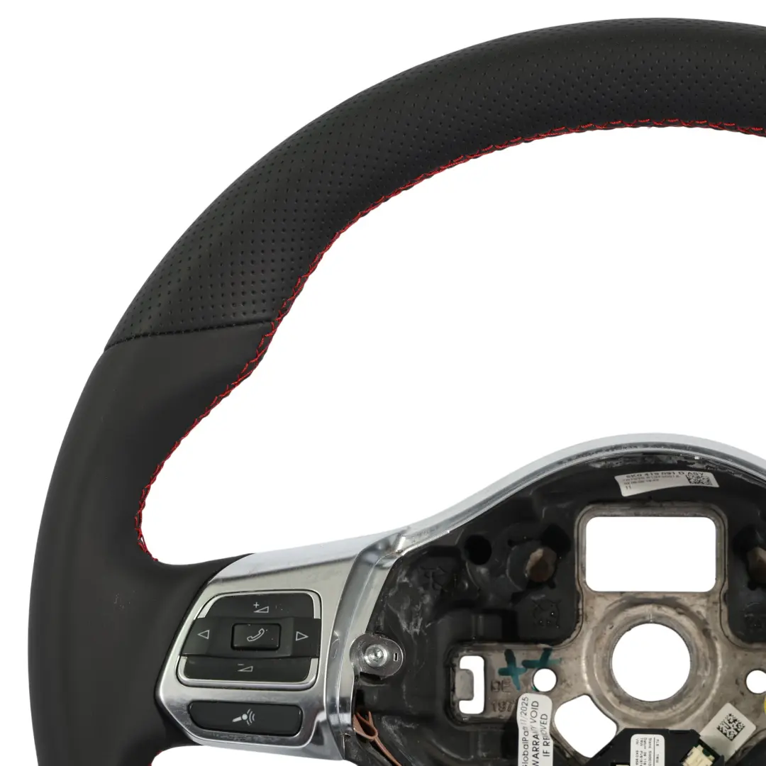 Mk6 GTI Lenkrad NEU Schwarz Leder Flachboden für Volkswagen Golf mit Teilenummer 5K0419091D Volkswagen Golf Mk6 GTI Lenkrad NEU Schwarz Leder Flachboden - SKU 5K0419091D-1 - Teilenummer 5K0419091D