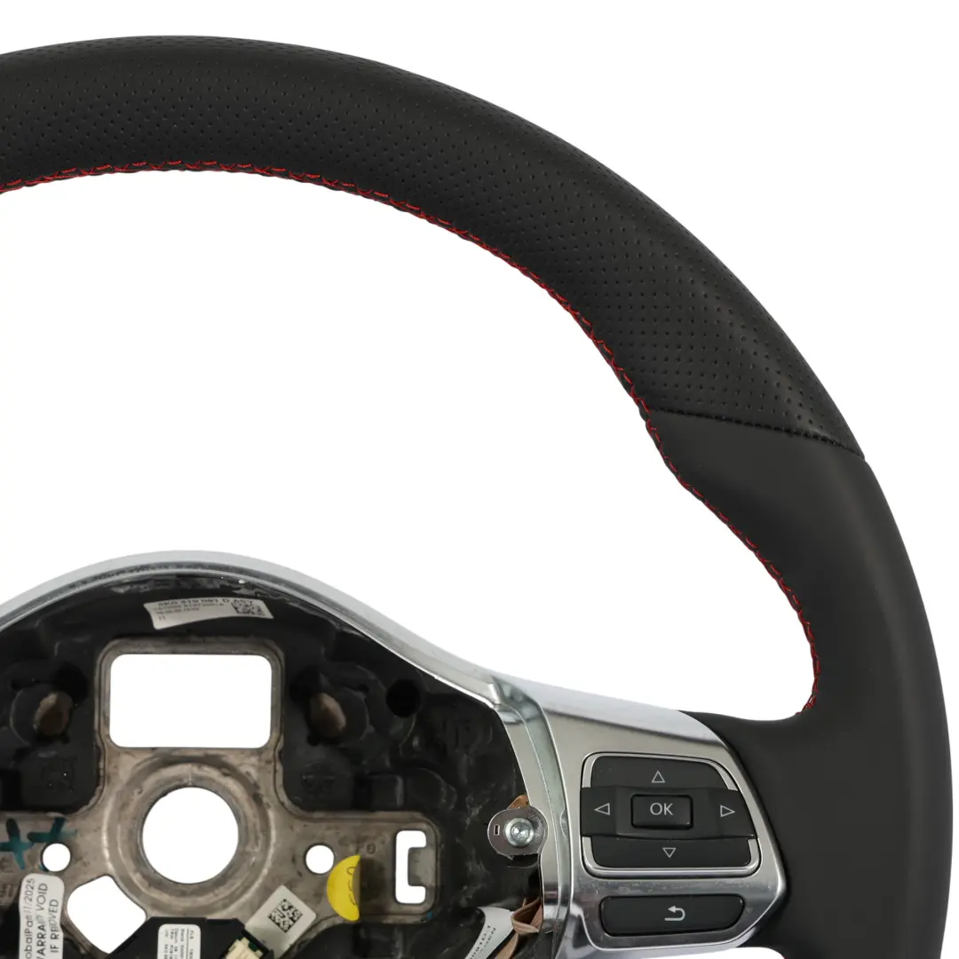 Mk6 GTI Steering Wheel NEW Black Leather Flat Bottom to Volkswagen Golf with Part number 5K0419091D Volkswagen Golf Mk6 GTI Steering Wheel NEW Black Leather Flat Bottom - SKU 5K0419091D-1 - Part number 5K0419091D