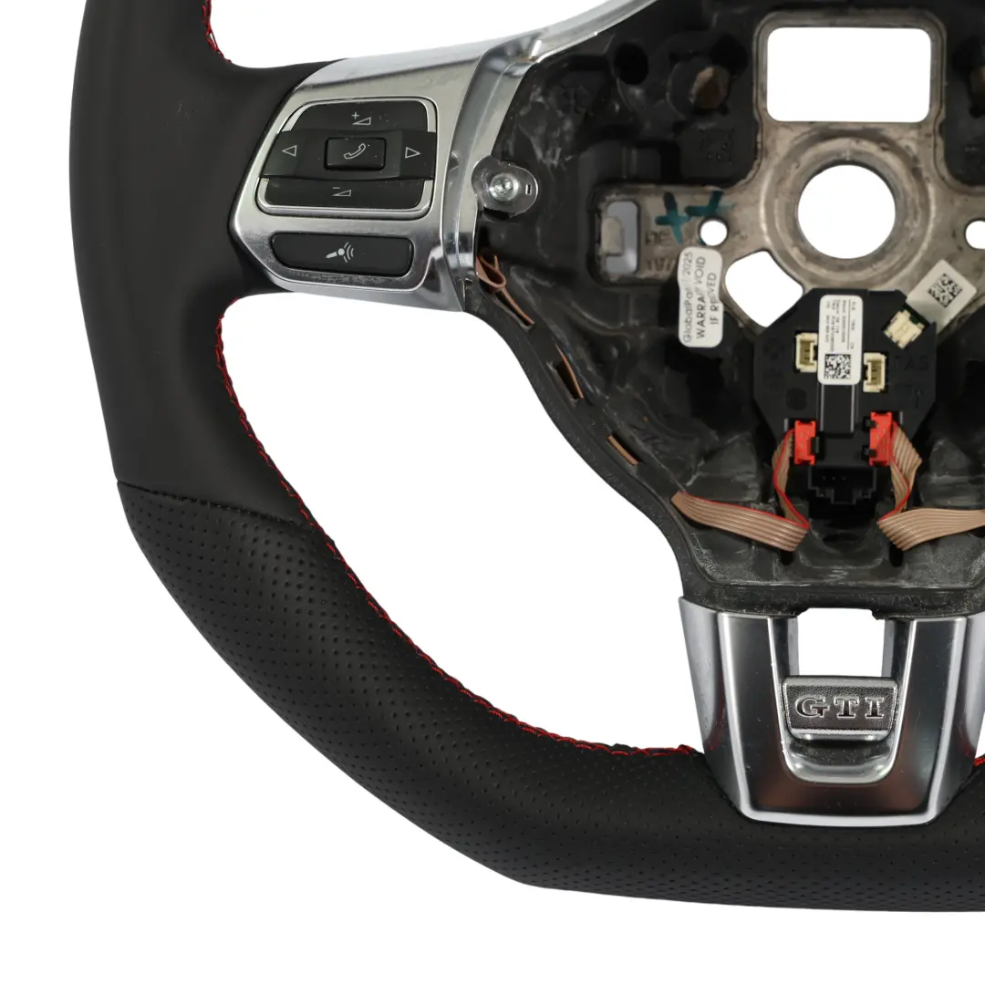 Volkswagen Golf Mk6 GTI Steering Wheel NEW Black Leather Flat Bottom - SKU 5K0419091D-1 - Part number 5K0419091D