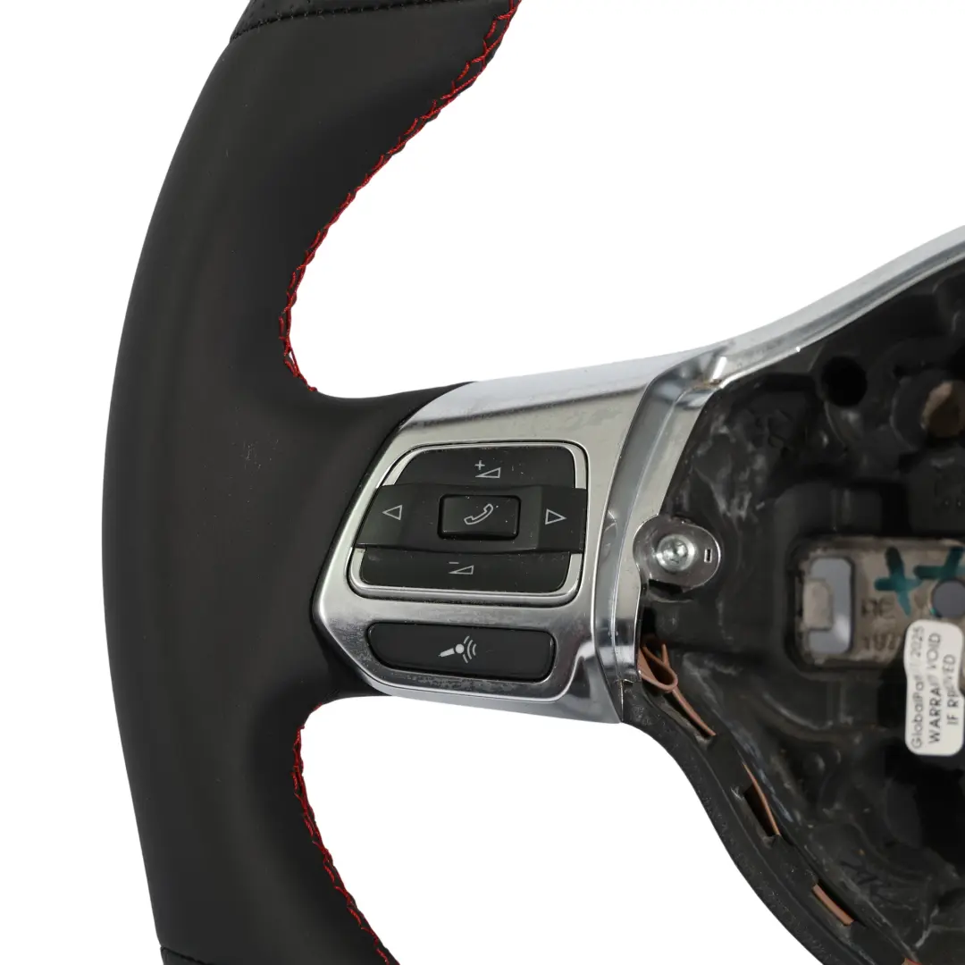 Mk6 GTI Steering Wheel NEW Black Leather Flat Bottom to Volkswagen Golf with Part number 5K0419091D Volkswagen Golf Mk6 GTI Steering Wheel NEW Black Leather Flat Bottom - SKU 5K0419091D-1 - Part number 5K0419091D