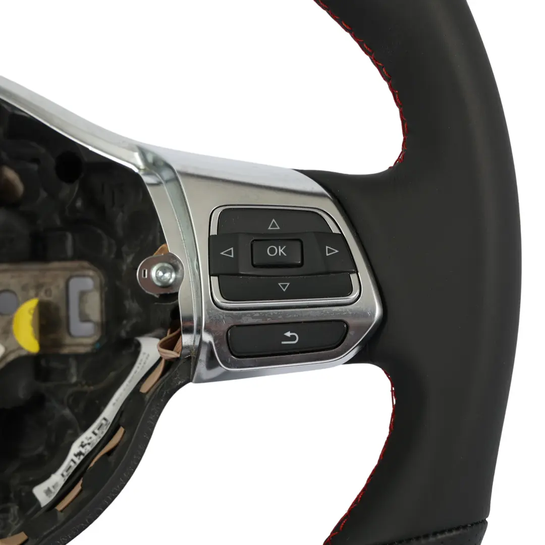 Mk6 GTI Steering Wheel NEW Black Leather Flat Bottom to Volkswagen Golf with Part number 5K0419091D Volkswagen Golf Mk6 GTI Steering Wheel NEW Black Leather Flat Bottom - SKU 5K0419091D-1 - Part number 5K0419091D