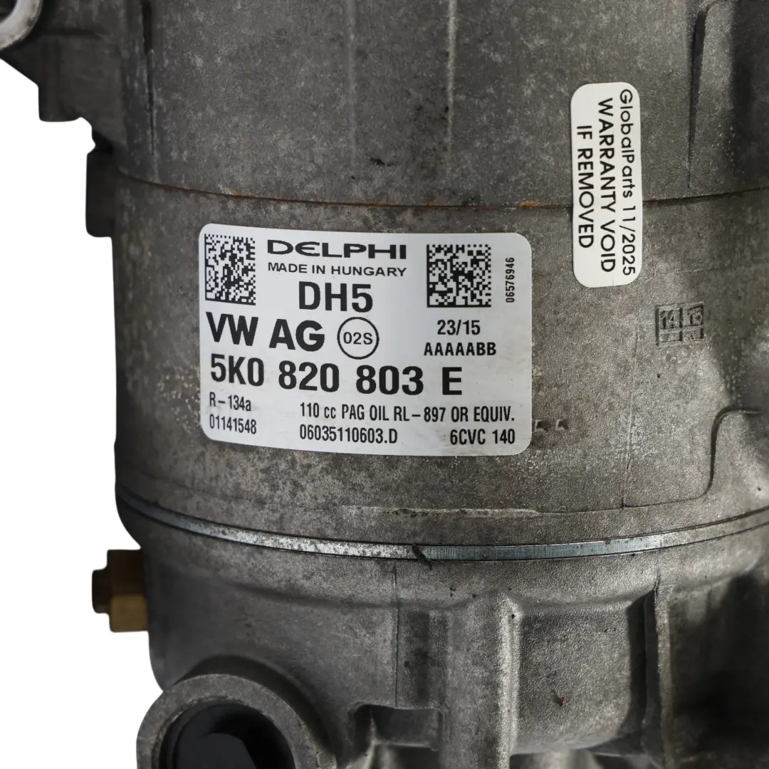 Käfer Golf Mk6 Klima Anlage Air Con A/C Kompressor Pumpe Einheit für VW mit Teilenummer 5K0820803A VW Käfer Golf Mk6 Klima Anlage Air Con A/C Kompressor Pumpe Einheit - SKU 5K0820803E - Teilenummer 5K0820803A