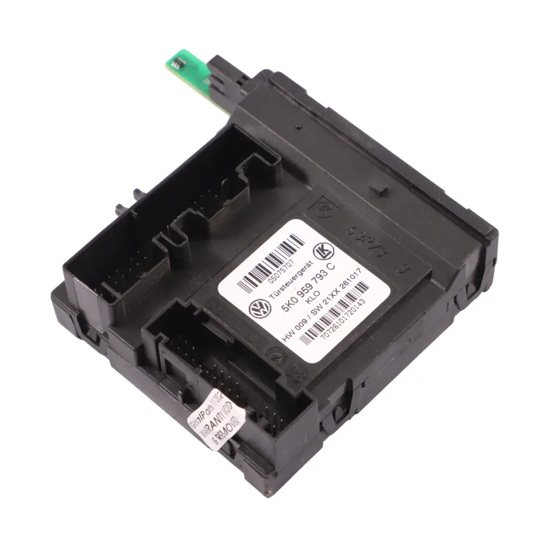 1Z Módulo De Puerta Unidad De Control ECU para Skoda Octavia RS con número de pieza 5K0959793C Skoda Octavia RS 1Z Módulo De Puerta Unidad De Control ECU - SKU 5K0959793C - Número de pieza 5K0959793C