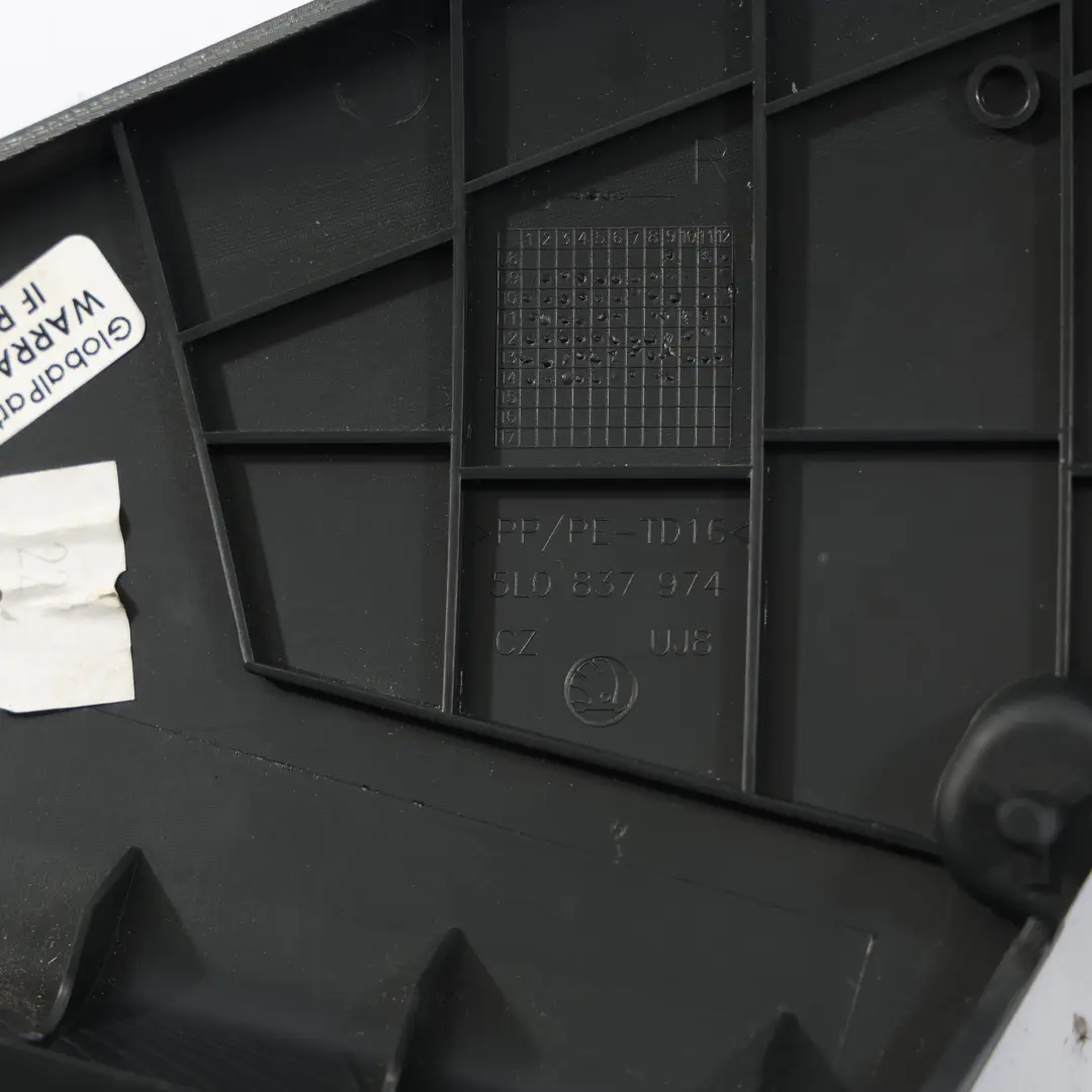 Front Inner Wing Mirror Triangle Cover Trim Right O/S to Skoda Yeti 5L with Part number 5L0837974 Skoda Yeti 5L Front Inner Wing Mirror Triangle Cover Trim Right O/S - SKU 5L0837974 - Part number 5L0837974