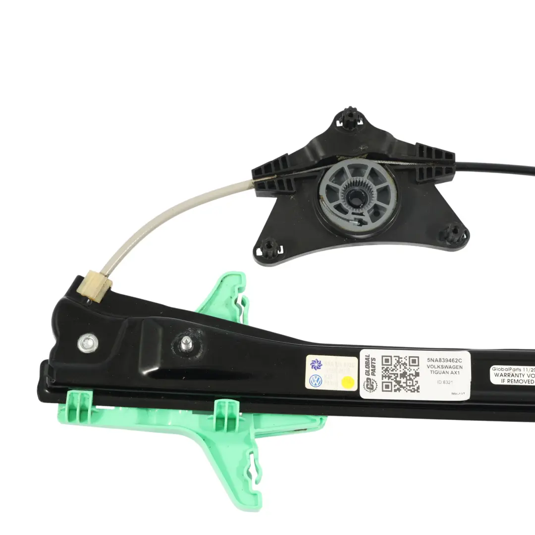 Meccanismo Regolatore Vetro Porta Posteriore Destra per VW Tiguan AX1 con numero di parte 5NA839462C VW Tiguan AX1 Meccanismo Regolatore Vetro Porta Posteriore Destra - SKU 5NA839462C - Numero di parte 5NA839462C