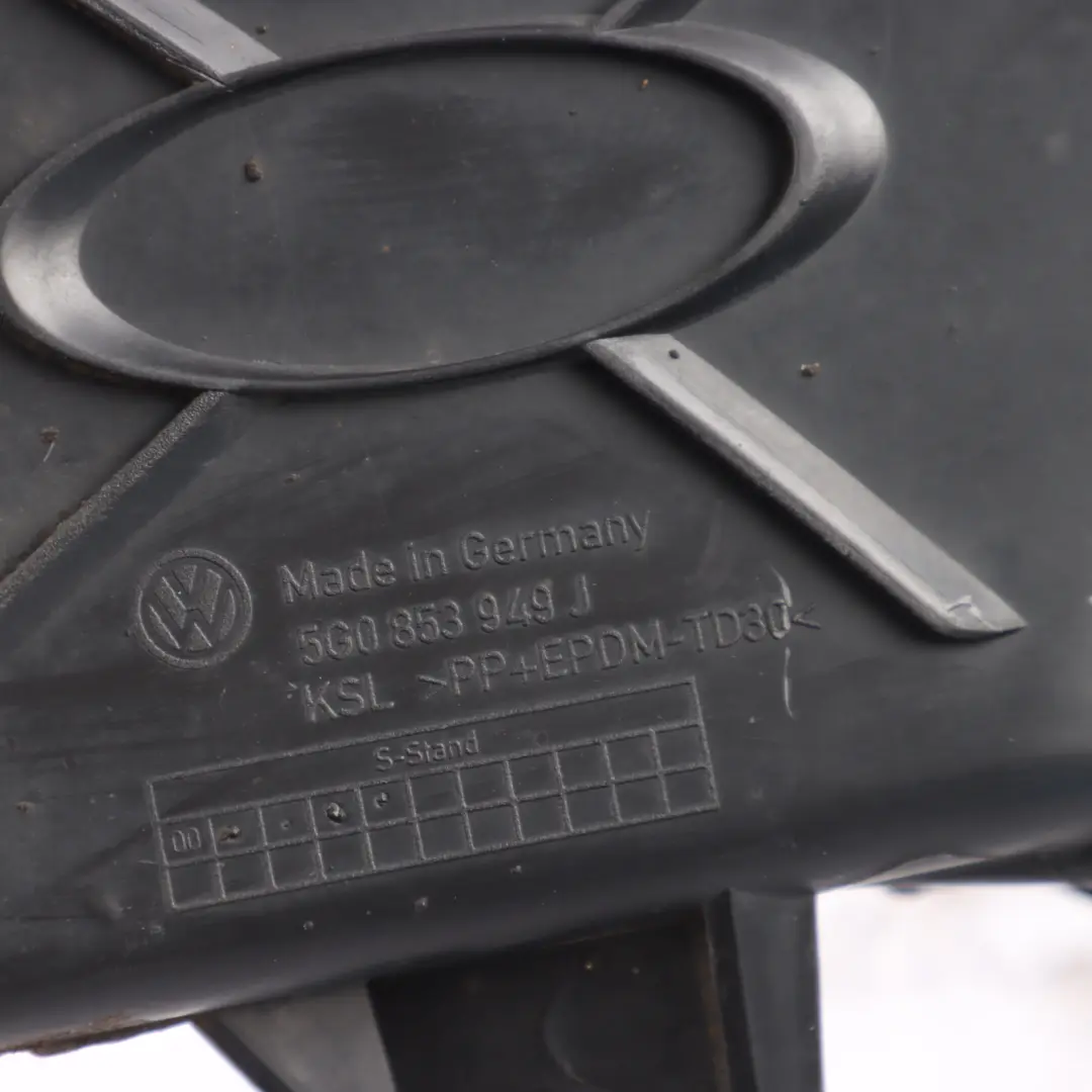 Side Air Duct Guide Front Left N/S Side to VW Volkswagen Golf Mk7 with Part number 5Q0853949J VW Volkswagen Golf Mk7 Side Air Duct Guide Front Left N/S Side - SKU 5G0853949J - Part number 5Q0853949J