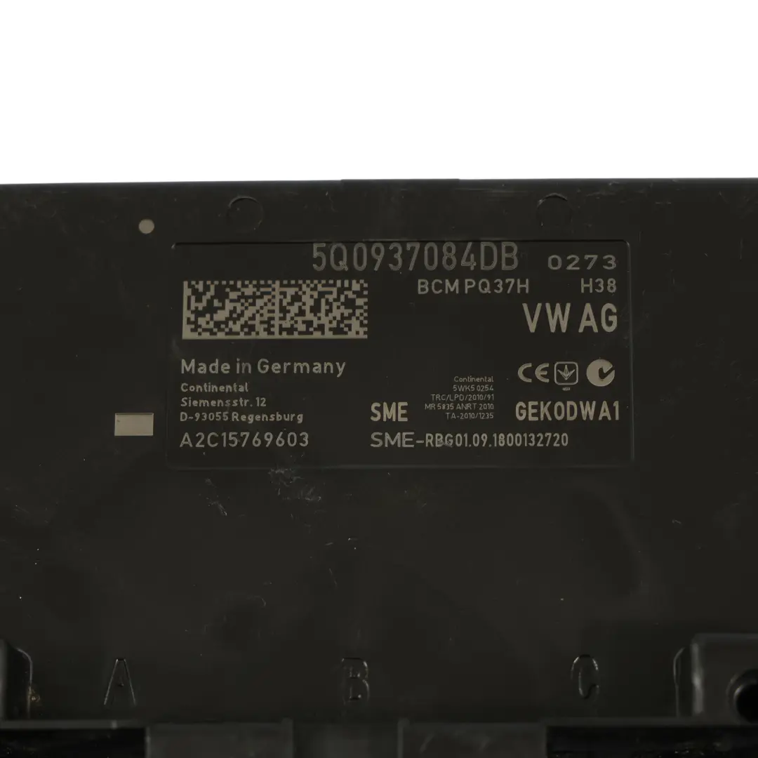 Body Control Modul BCM Steuergerät ECU Strom Versorgung für VW Golf MK7 mit Teilenummer 5Q0937084DB VW Golf MK7 Body Control Modul BCM Steuergerät ECU Strom Versorgung - SKU 5Q0937084DB - Teilenummer 5Q0937084DB