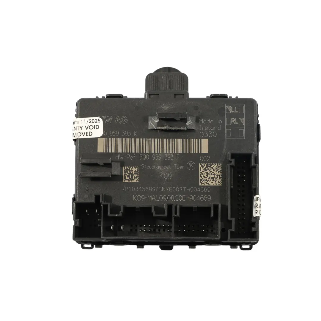 Module Commande Porte Avant Droite pour Audi Q2 GA A3 8V à propos du numéro de pièce 5Q0959393K Audi Q2 GA A3 8V Module Commande Porte Avant Droite - SKU 5Q0959393K - Numéro de pièce 5Q0959393K