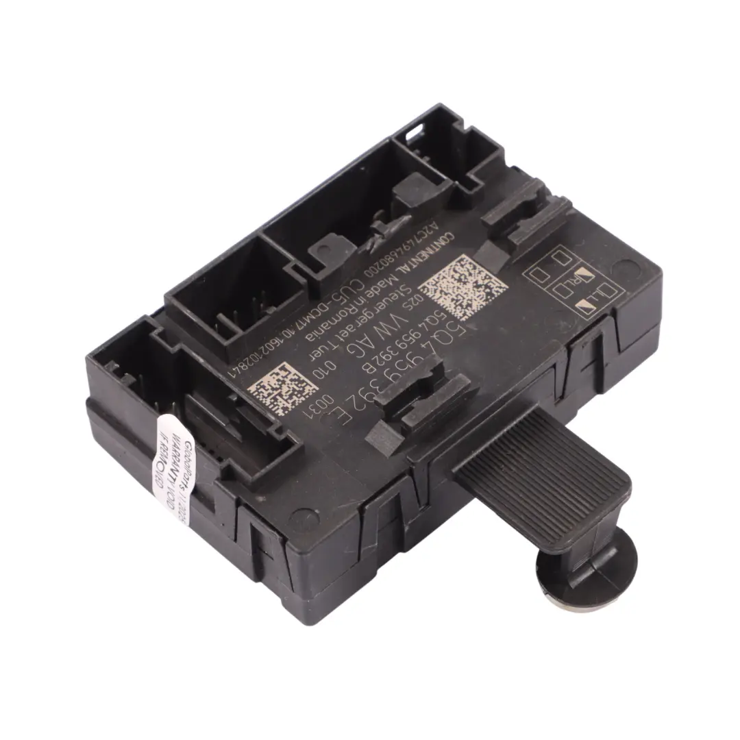 Skoda Octavia 5E Modulo Porta Anteriore Unità ECU Lato Passeggero - SKU 5Q4959392E - Numero di parte 5Q4959392E