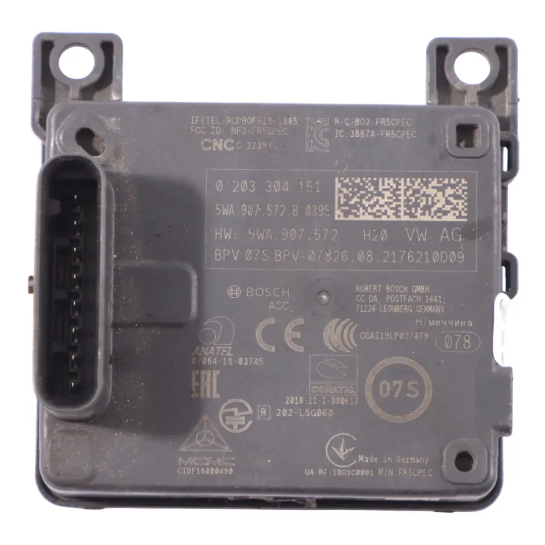 Audi A3 8Y Modulo Controllo Sensore Radar Cruise Control Adattivo - SKU 5WA907572B - Numero di parte 5WA907572B
