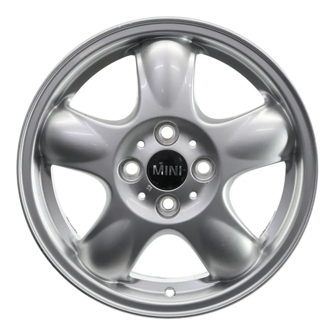 Mini Cooper One R50 R55 R56 Silver Wheel Alloy Rim 15" 5-Start Spooler 100 - SKU 6768498-1 - Part number 6768498