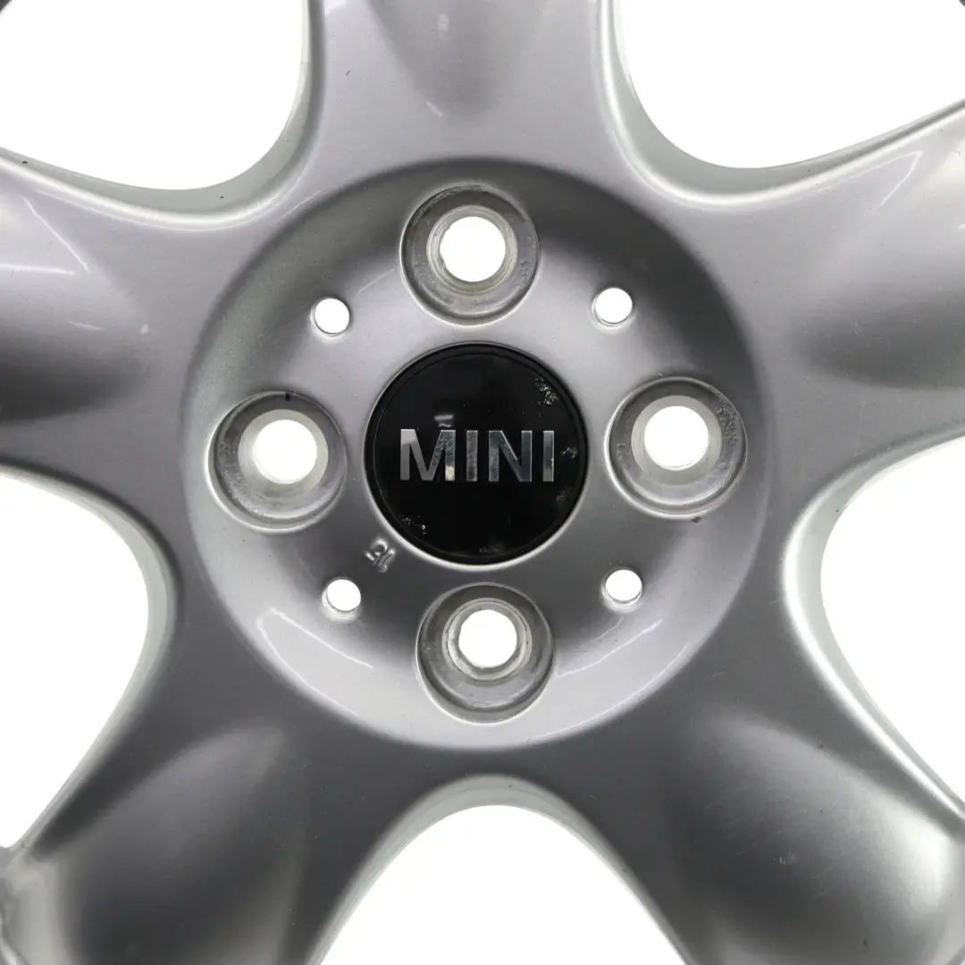 Mini Cooper One R50 R55 R56 Silver Wheel Alloy Rim 15" 5-Start Spooler 100 - SKU 6768498-1 - Part number 6768498