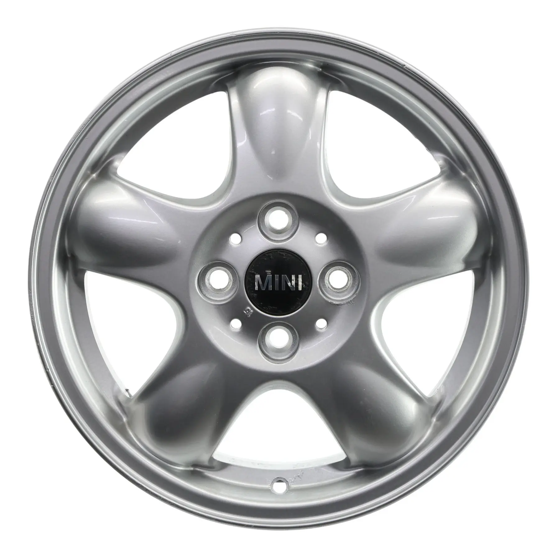 Cerchi In Lega Mini One R50 R55 R56 Argento 15" 5,5J 5-Start Spooler 100 6768498