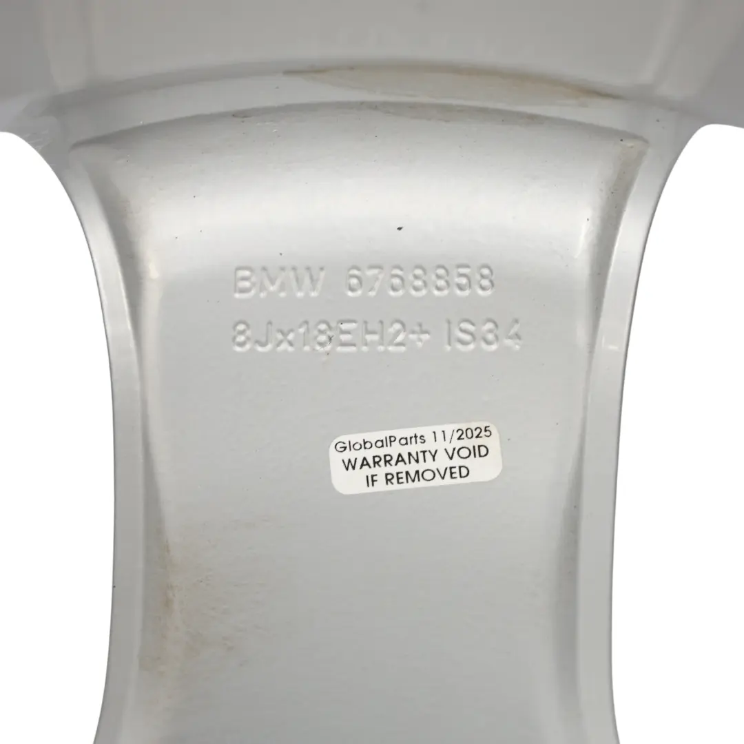 Vorne Alu Felge Alufelge 18" Sternspeiche 189 8J ET:34 für BMW E90 E91 E92 mit Teilenummer 6768858 BMW E90 E91 E92 Vorne Alu Felge Alufelge 18" Sternspeiche 189 8J ET:34 - SKU 6768858-4 - Teilenummer 6768858