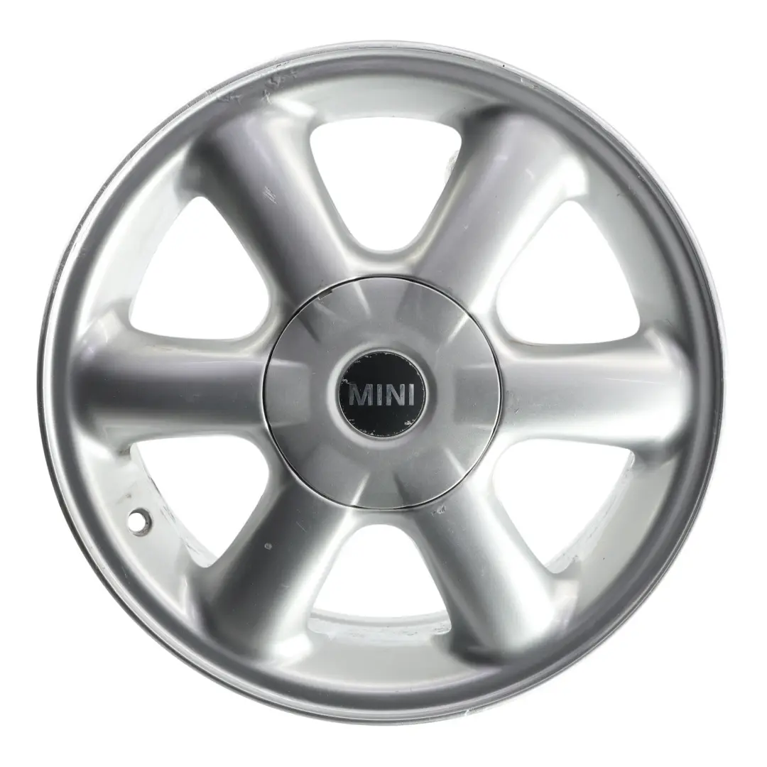 Mini One R50 R56 Silberne Alufelge 15" ET:45 5,5J Rotator Speiche 101 - SKU 6769405-2 - Teilenummer 6769405