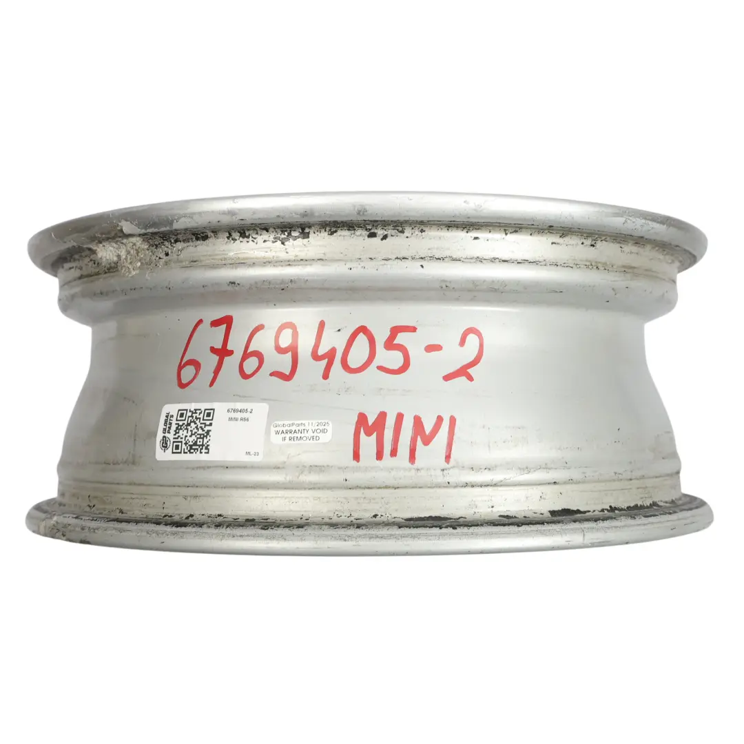 Alloy Rim 15" ET:45 5,5J Rotator Spoke 101 to Mini One R50 R56 Silver Wheel with Part number 6769405 Mini One R50 R56 Silver Wheel Alloy Rim 15" ET:45 5,5J Rotator Spoke 101 - SKU 6769405-2 - Part number 6769405