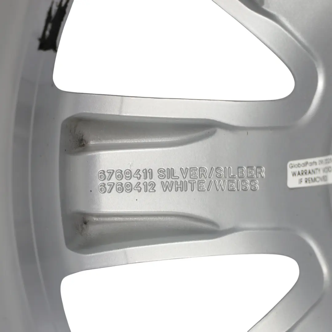 Mini Cooper One R50 R55 R56 R57 Silver Wheel Alloy Rim 17" 7J Crown Spoke 104 - SKU 6769411-3 - Part number 6769411