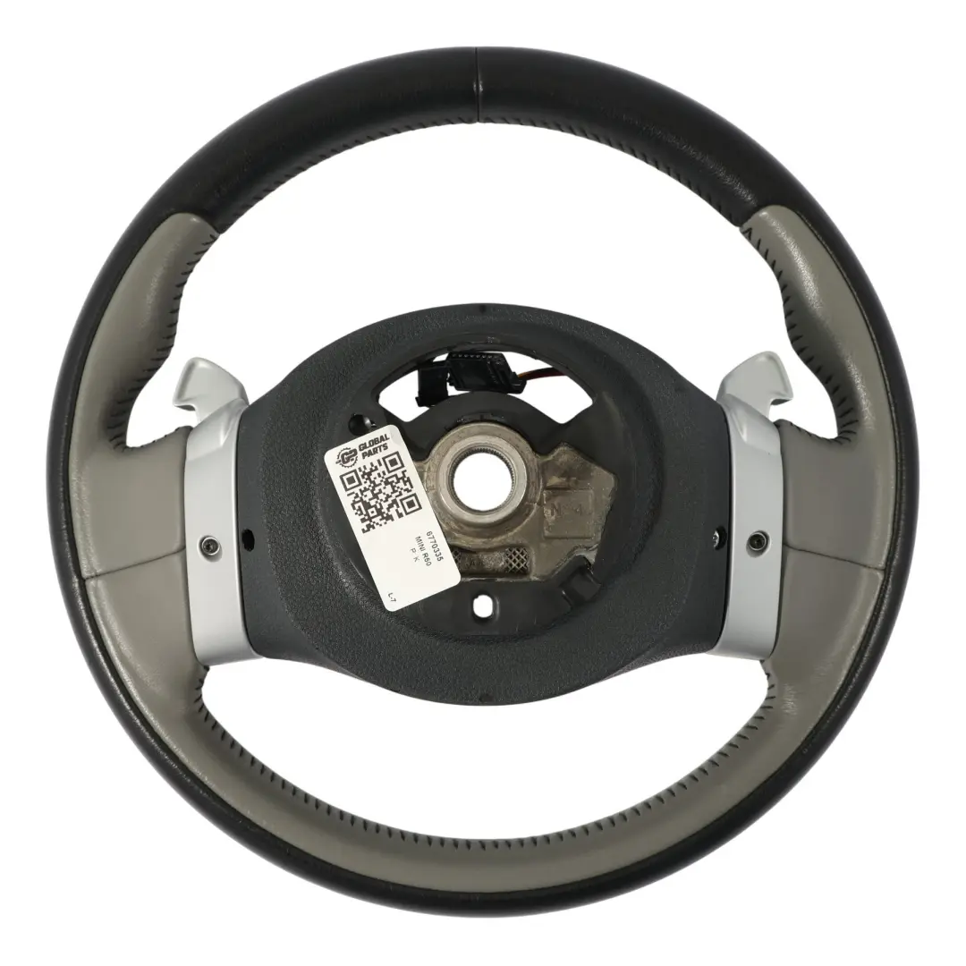 Kierownica Czarna Szara Skóra Łopatki do Mini Cooper One R50 R52 R53 o numerze 6770335 Mini Cooper One R50 R52 R53 Kierownica Czarna Szara Skóra Łopatki - SKU 6770335 - Numer Części 6770335