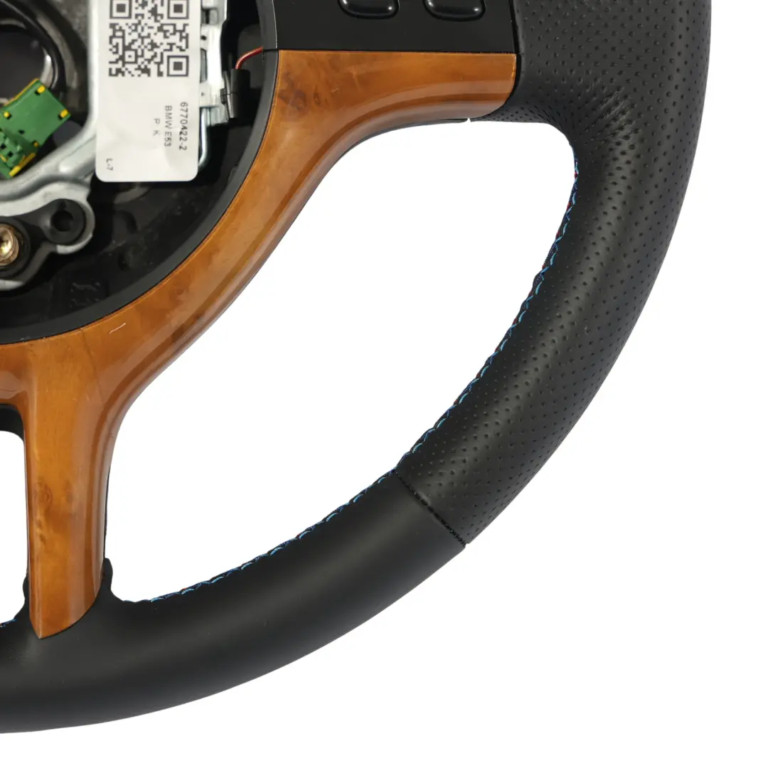 BMW X5 E53 NUEVO Volante Deportivo De Cuero Negro De 3 Radios M-Tricolorado - SKU 6770422-2 - Número de pieza 6770422
