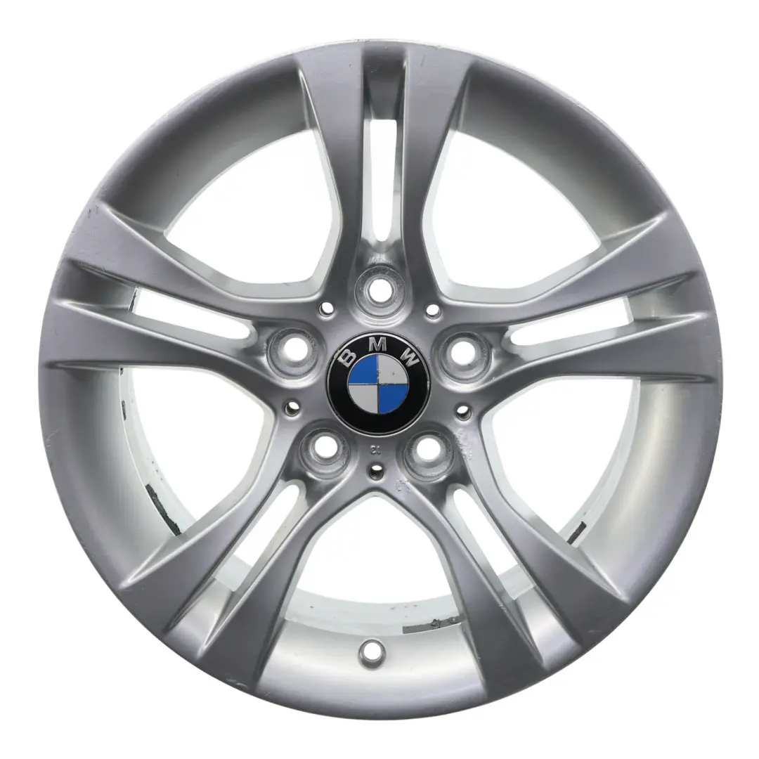 BMW E90 E91 Silberne Alufelge 16" Doppelspeiche 268 7J ET:31 - SKU 6780907-2 - Teilenummer 6780907