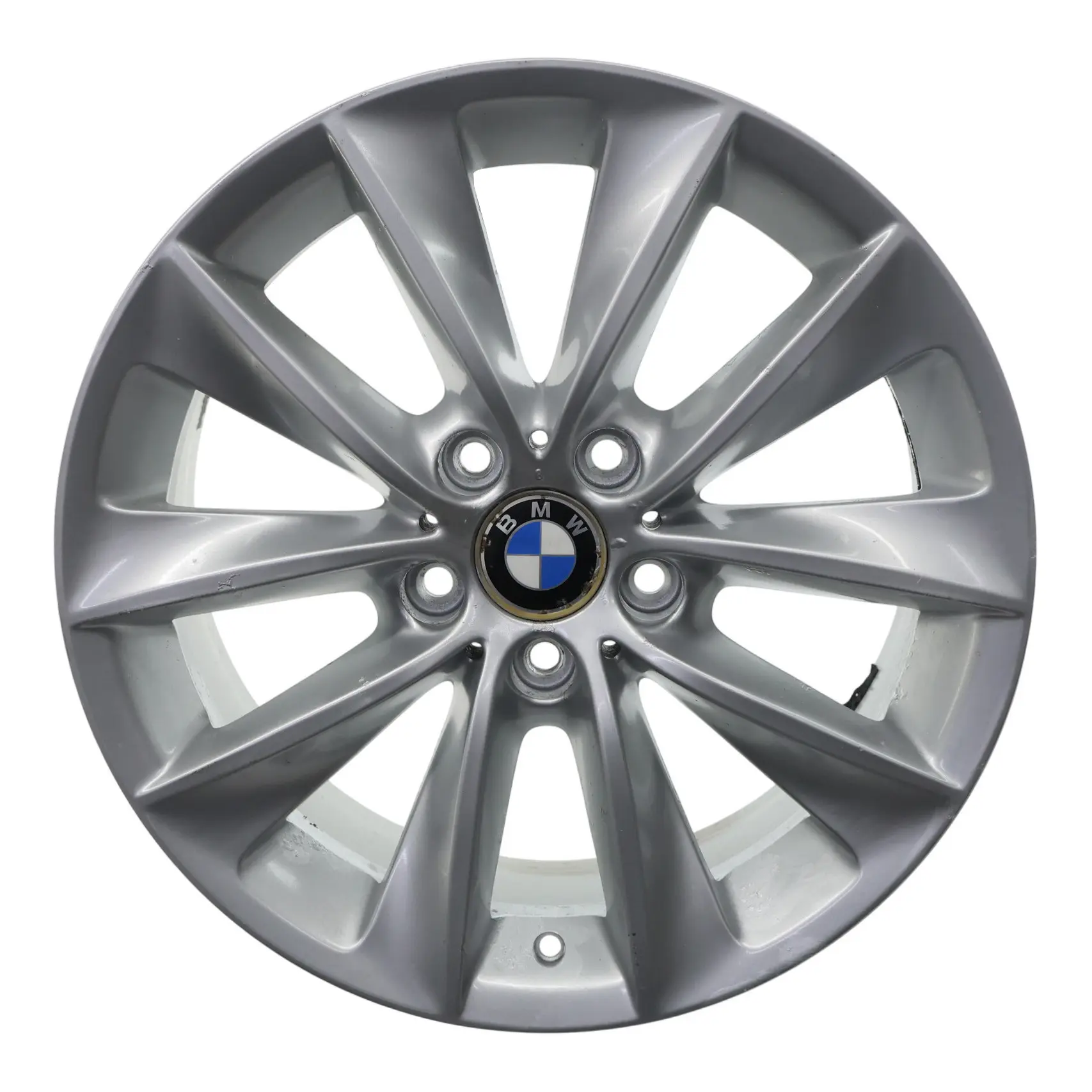 BMW F25 F26 Silberne Leicht Metall Felge 18" 8J ET:43 V Speiche 307 6787578