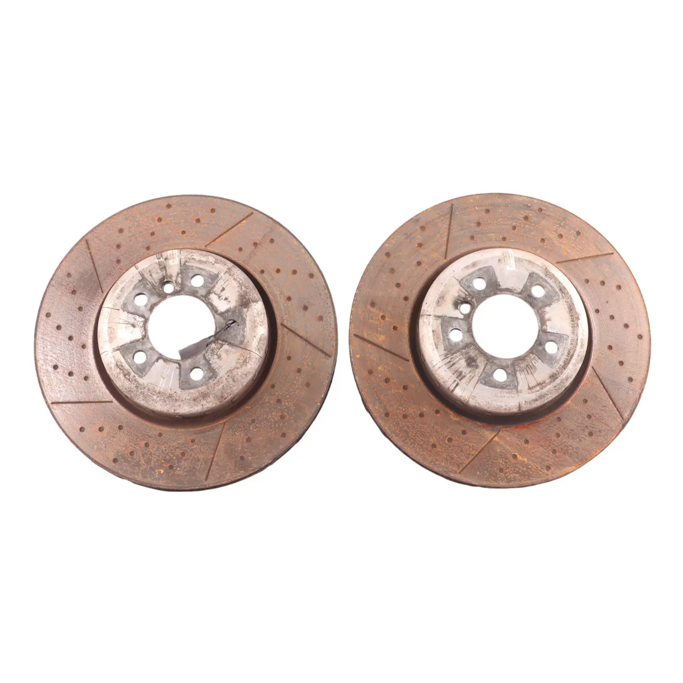 Brake Disc BMW F30 F36 Front Left Right Wheel Ventilated Perforated Set 370X30