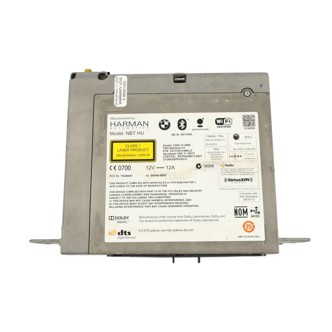 BMW F10 F12 F13 F20 F22 F30 F31 Autoradio GPS Principal Haute Définition - SKU 6832270 - Numéro de pièce 6832270