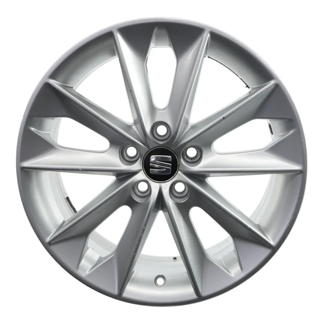 Seat Ibiza Mk4 6J Wheel Alloy 16" 10 Spoke 7J ET:43 Diamond Silver - SKU 6J0601025N-3 - Part number 6J0601025N