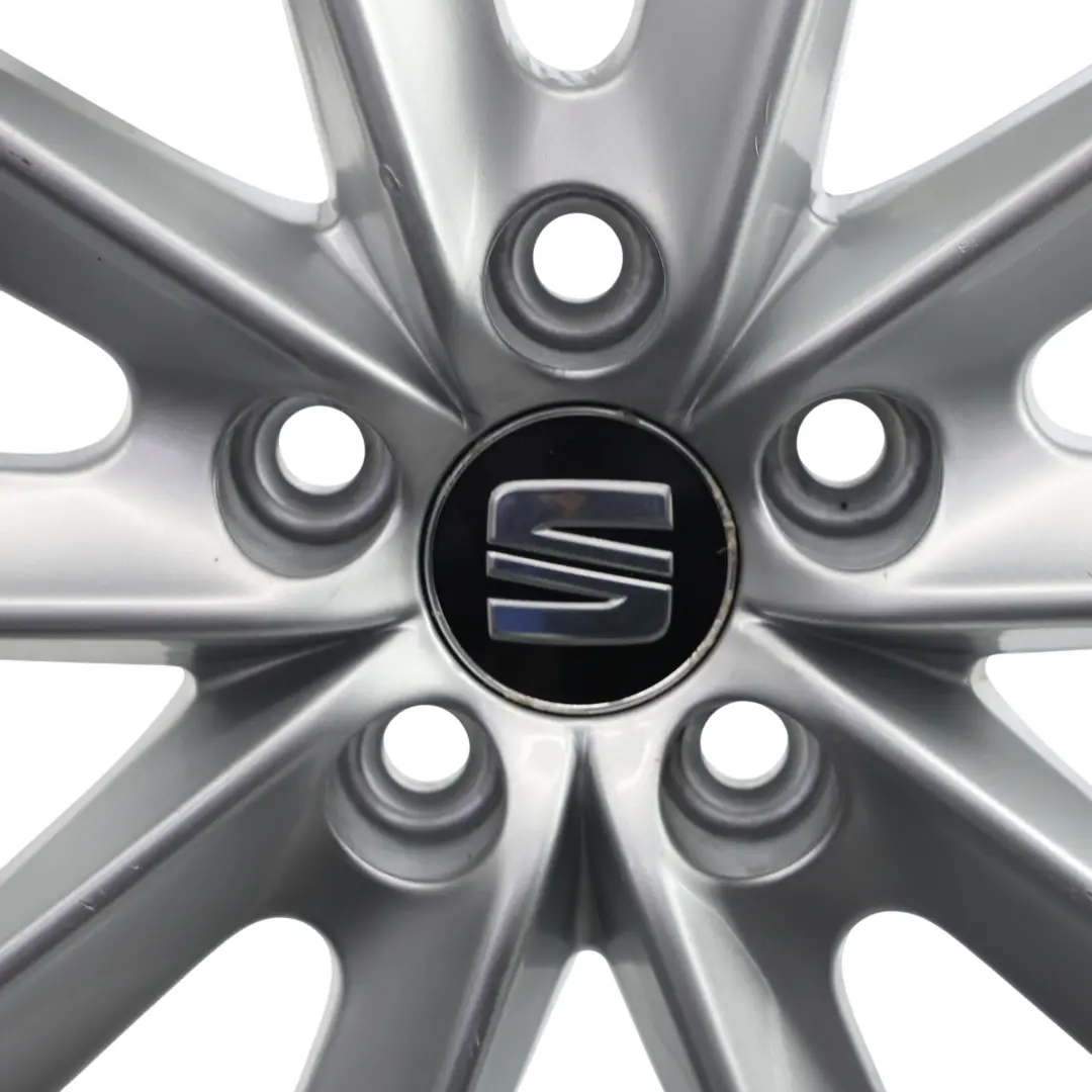 Seat Ibiza Mk4 6J Wheel Alloy 16" 10 Spoke 7J ET:43 Diamond Silver - SKU 6J0601025N-3 - Part number 6J0601025N