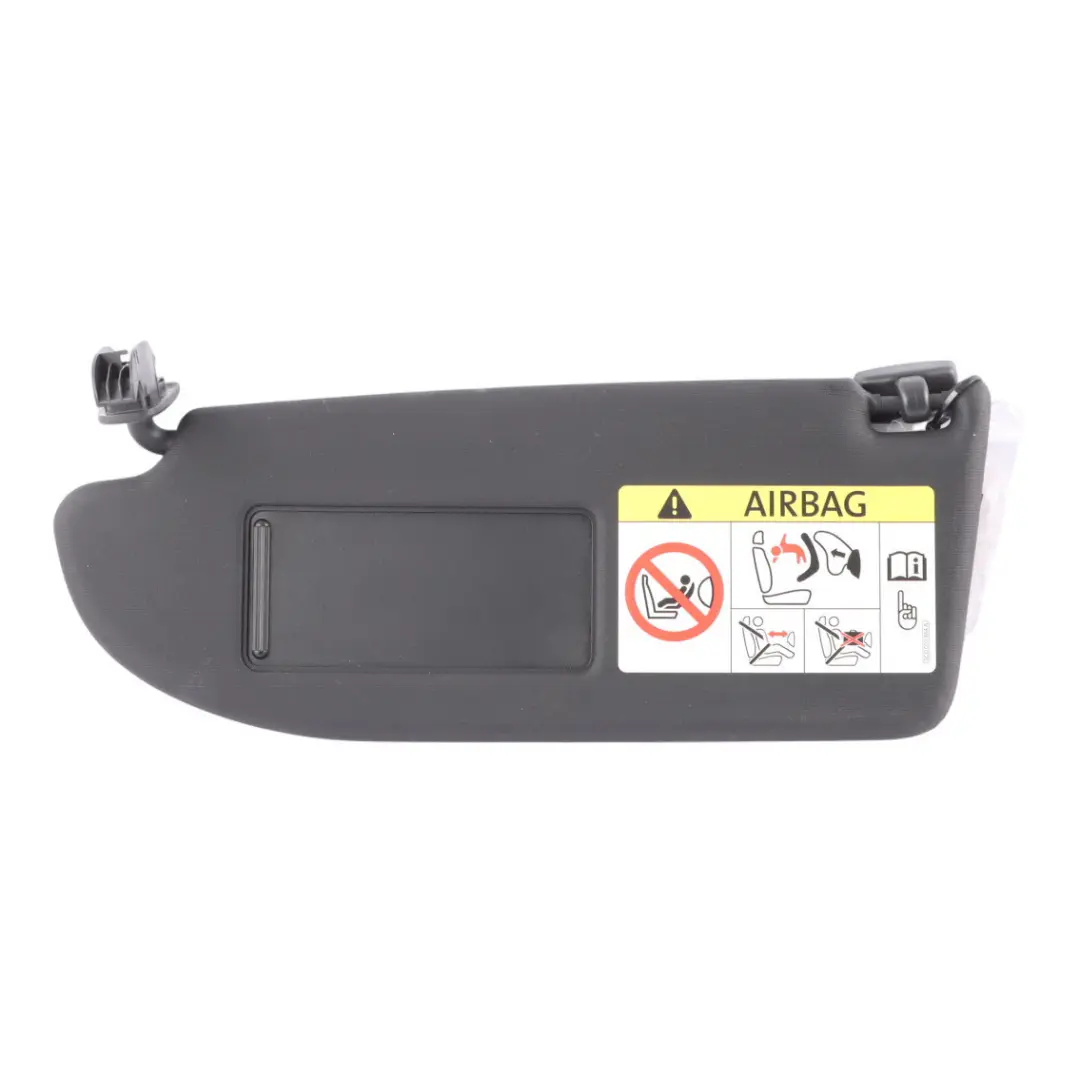6J Sun Visor Left N/S Passenger Sun Shade Black Mirror to Seat Ibiza 4 with Part number 6J0857551A Seat Ibiza 4 6J Sun Visor Left N/S Passenger Sun Shade Black Mirror - SKU 6J0857551A-1 - Part number 6J0857551A