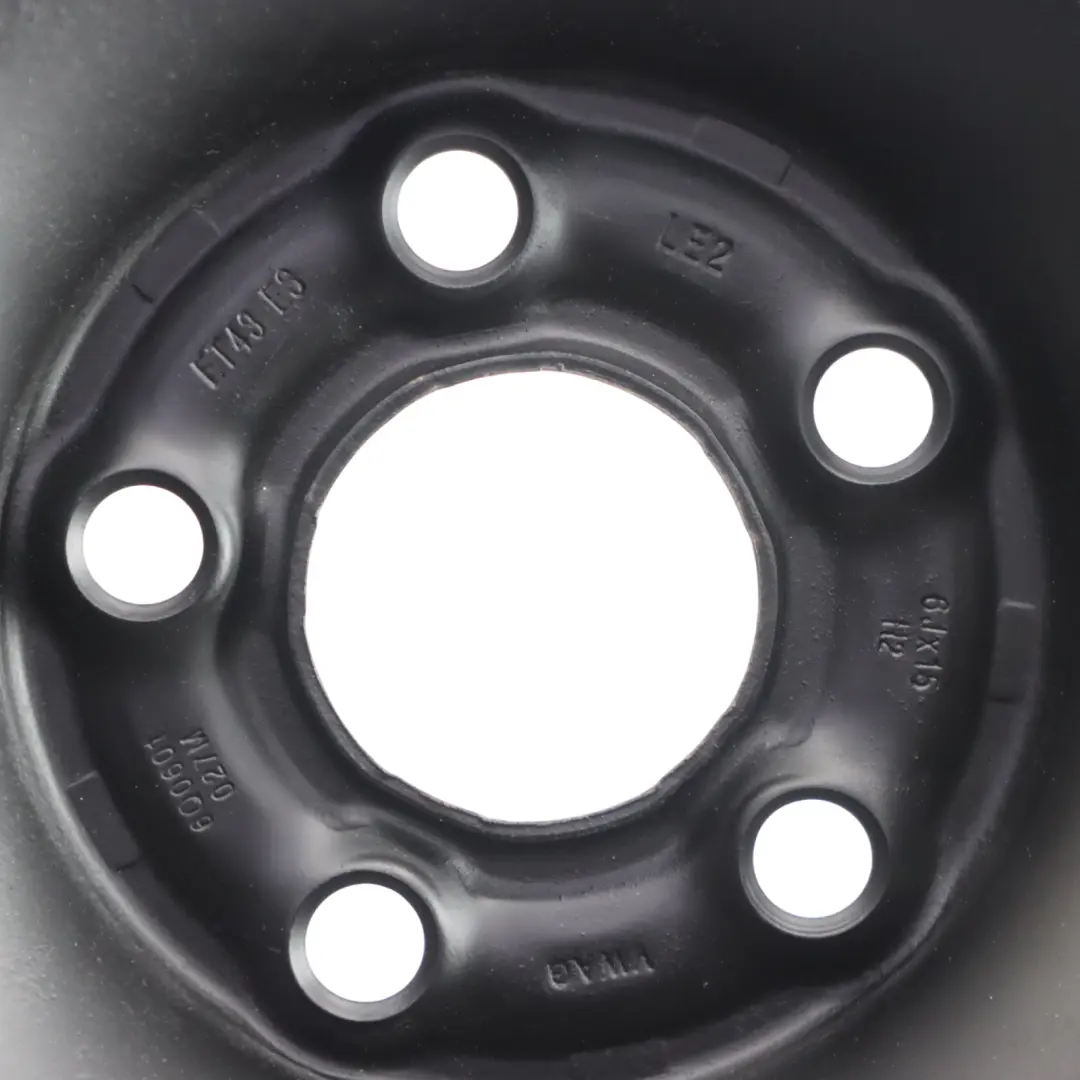 Mk1 Mk2 Ersatzrad Stahlfelge R15 6J ET:43 für Skoda Fabia mit Teilenummer 6Q0601027M Skoda Fabia Mk1 Mk2 Ersatzrad Stahlfelge R15 6J ET:43 - SKU 6Q0601027M-3 - Teilenummer 6Q0601027M