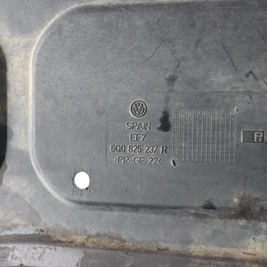 VW Polo 6R Engine Underbody Cover Panel Noise Isolation - SKU 6Q0825237R - Part number 6Q0825237R