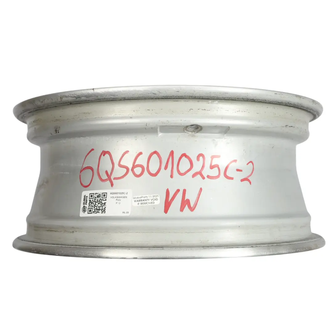 Llanta De Aleación Plata 15" 6J ET:40 para Volkswagen Polo 6C con número de pieza 6QS601025C Volkswagen Polo 6C Llanta De Aleación Plata 15" 6J ET:40 - SKU 6QS601025C-2 - Número de pieza 6QS601025C