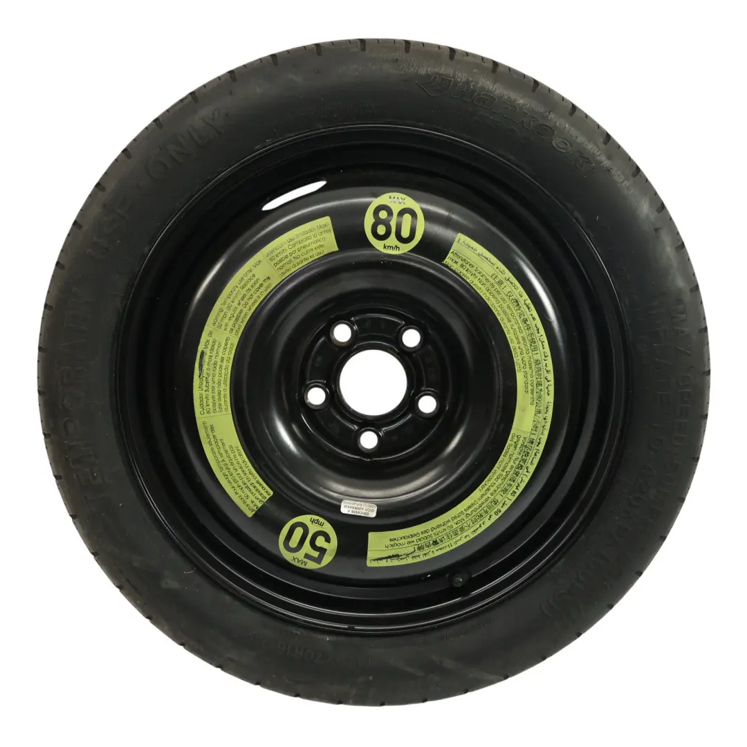 VW Volkswagen Polo 6R Rueda De Recambio Acero R16 Neumático Hankook 125/70 - SKU 6R0601027J - Número de pieza 6R0601027J