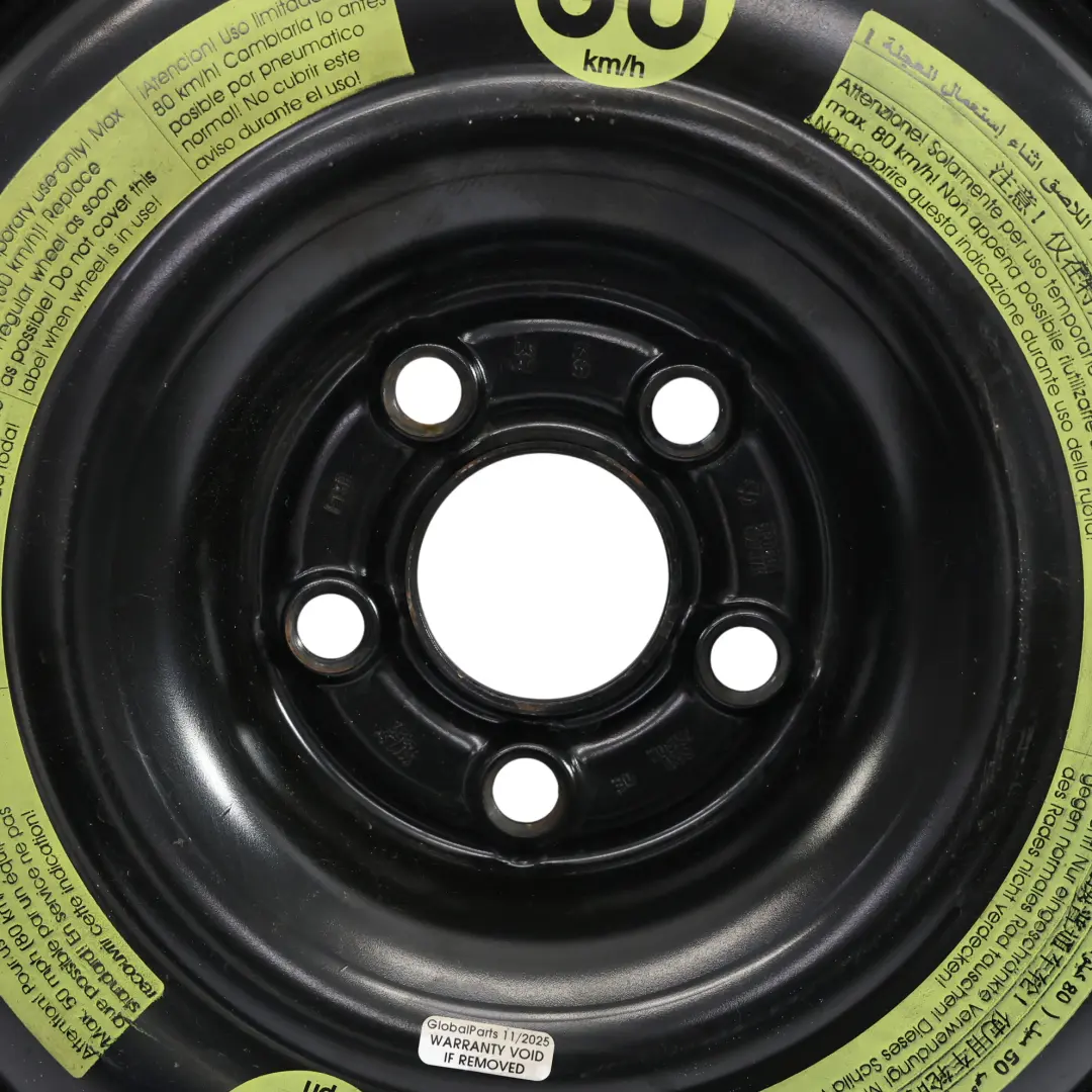 VW Volkswagen Polo 6R Ruota Scorta Acciaio R16 Pneumatico Hankook 125/70 - SKU 6R0601027J - Numero di parte 6R0601027J