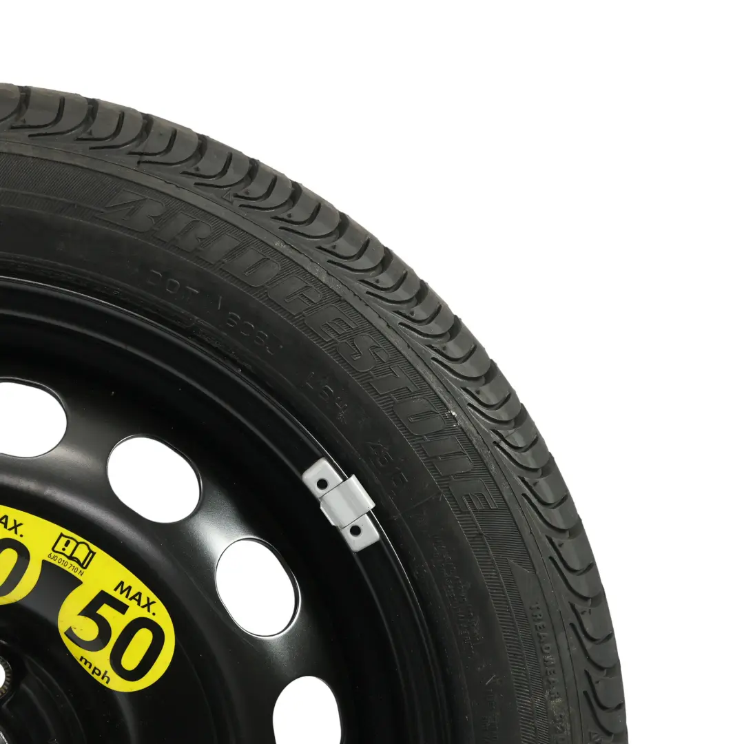 Mk4 Ruota Scorta Acciaio Bridegestone R16 6J 185/50 ET:40 per Seat Ibiza con numero di parte 6R0601027N Seat Ibiza Mk4 Ruota Scorta Acciaio Bridegestone R16 6J 185/50 ET:40 - SKU 6R0601027N - Numero di parte 6R0601027N