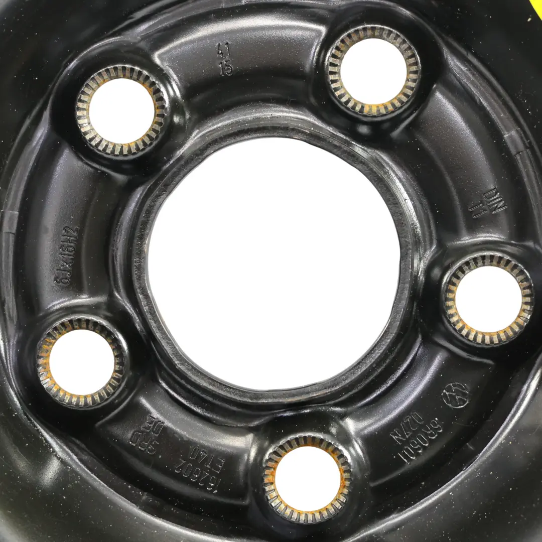 Mk4 Rueda Repuesto Acero Bridegestone R16 6J 185/50 ET:40 para Seat Ibiza con número de pieza 6R0601027N Seat Ibiza Mk4 Rueda Repuesto Acero Bridegestone R16 6J 185/50 ET:40 - SKU 6R0601027N - Número de pieza 6R0601027N