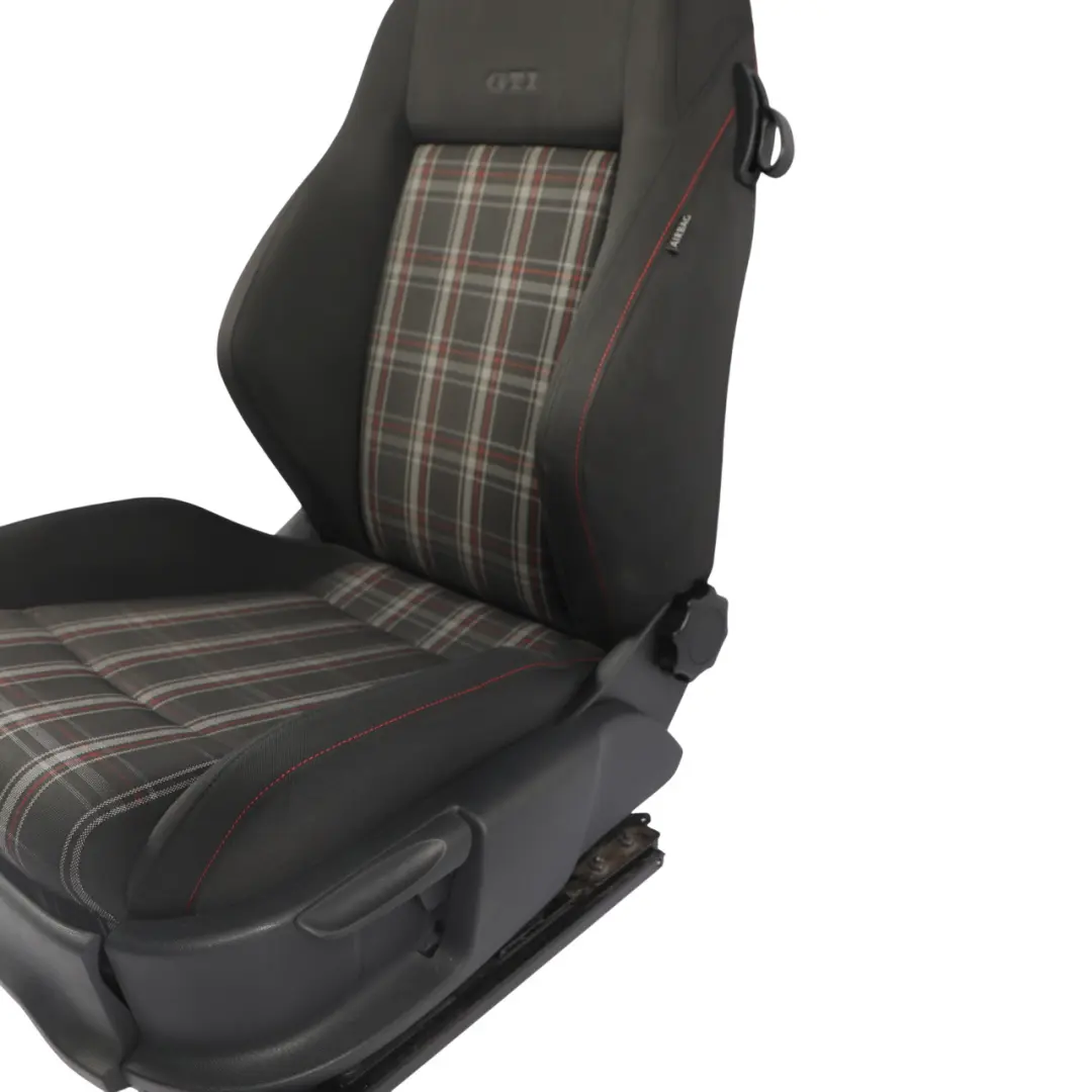 Front Seat Fabric Cloth Titan Black Red Left N/S to VW Volkswagen Polo 6R GTI 3D with Part number 6R0881805FF VW Volkswagen Polo 6R GTI 3D Front Seat Fabric Cloth Titan Black Red Left N/S - SKU 6R0881805FF - Part number 6R0881805FF