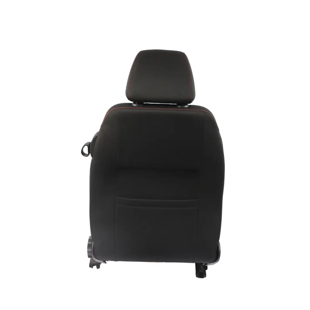 Front Seat Fabric Cloth Titan Black Red Left N/S to VW Volkswagen Polo 6R GTI 3D with Part number 6R0881805FF VW Volkswagen Polo 6R GTI 3D Front Seat Fabric Cloth Titan Black Red Left N/S - SKU 6R0881805FF - Part number 6R0881805FF