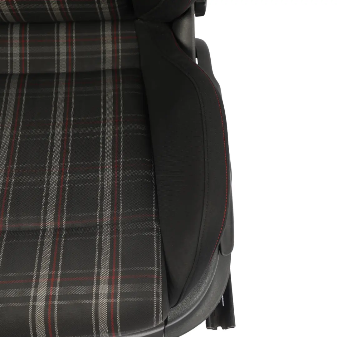 Front Seat Fabric Cloth Titan Black Red Left N/S to VW Volkswagen Polo 6R GTI 3D with Part number 6R0881805FF VW Volkswagen Polo 6R GTI 3D Front Seat Fabric Cloth Titan Black Red Left N/S - SKU 6R0881805FF - Part number 6R0881805FF