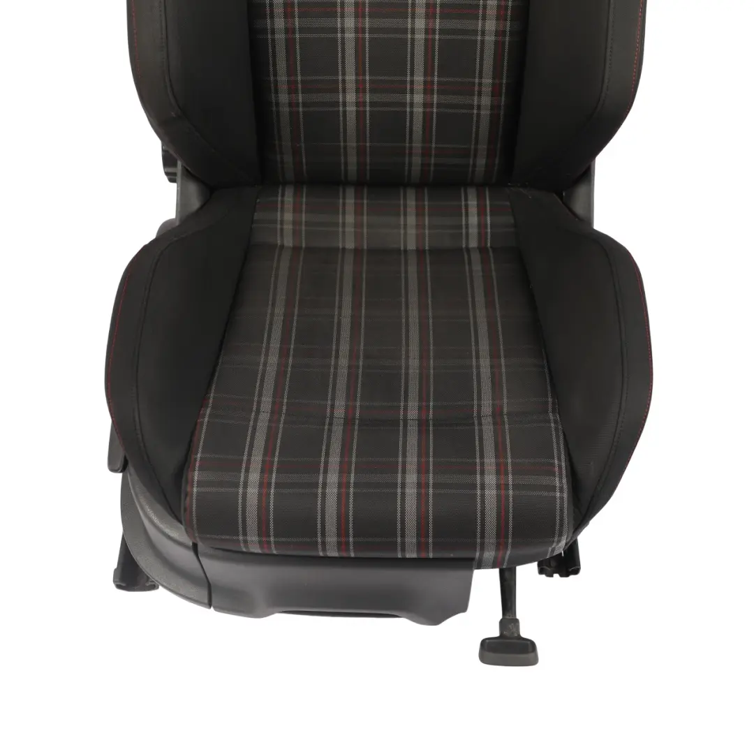 VW Volkswagen Polo 6R GTI 3D Front Seat Fabric Cloth Titan Black Red Right O/S - SKU 6R0881806DP - Part number 6R0881806DP